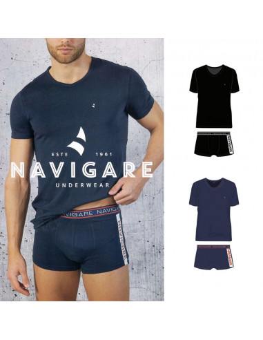 Men's set with t-shirt and boxer Navigare 11694