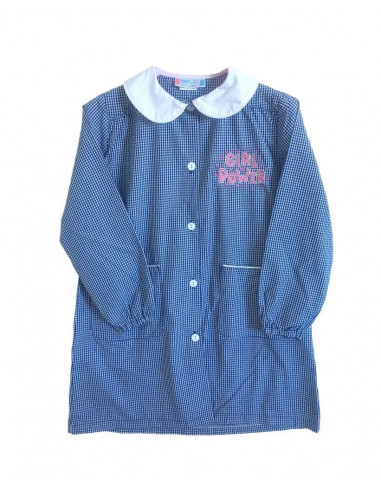 Grembiule scuola bambina Andy&Gio' 90181 Quadretti Blu/Bianco