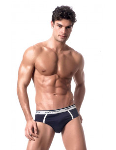 Group 3 men's stretch cotton briefs Rosso Porpora US460 2