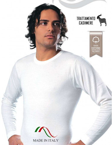 Maglia uomo a manica lunga in cotone felpato Leable 202