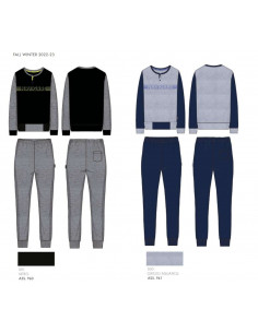 Men's brushed fleece homewear pajamas Navigare 141371 2