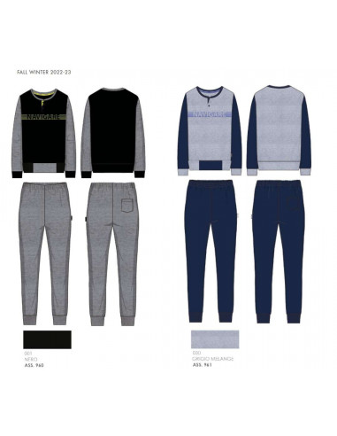 Men's brushed fleece homewear pajamas Navigare 141371 Men's brushed fleece homewear pajamas Navigare 141371