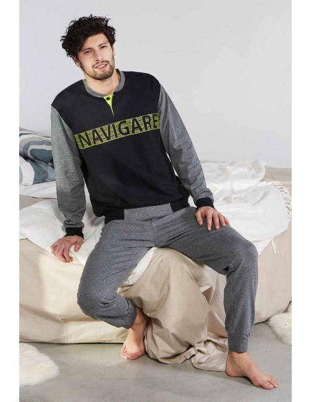 Men's brushed fleece homewear pajamas Navigare 141371 Men's brushed fleece homewear pajamas Navigare 141371