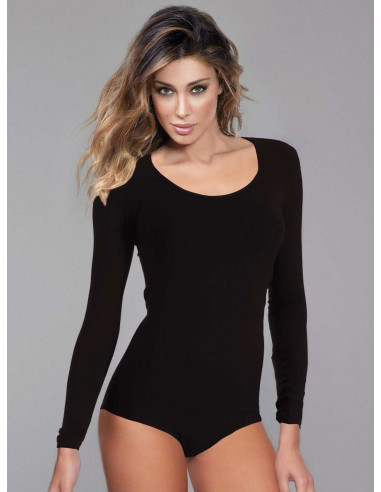 Body donna a manica lunga in cotone elasticizzato Jadea 4154 Body donna a manica lunga in cotone elasticizzato Jadea 4154
