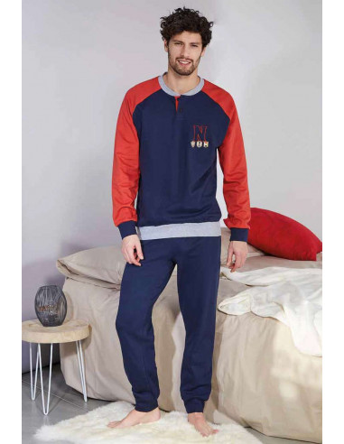 Men's brushed fleece homewear pajamas Navigare 141362