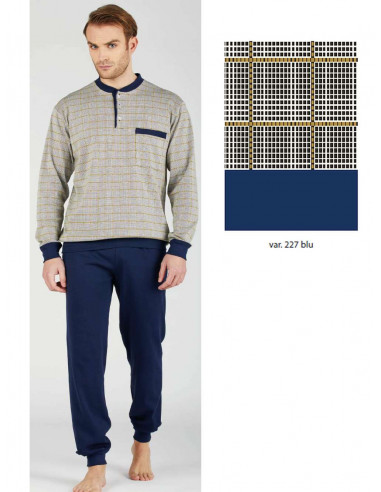 Men's warm cotton jersey pajamas Bip Bip 7012