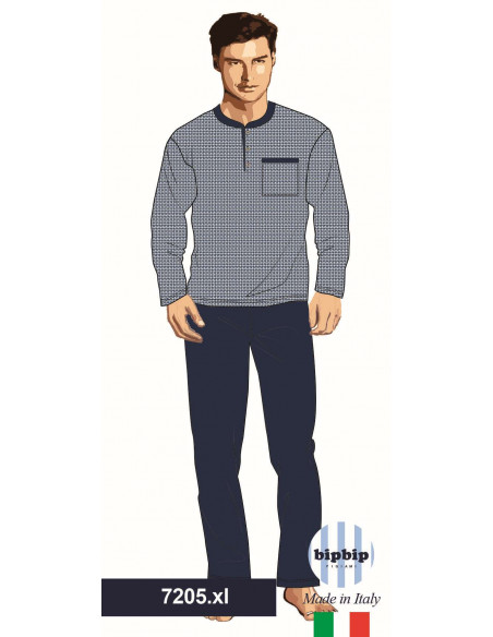 Pigiama uomo CALIBRATO in caldo cotone Bip Bip 7205 Pigiama uomo CALIBRATO in caldo cotone Bip Bip 7205