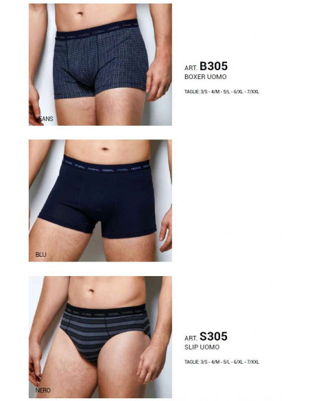 Gruppo 3 slip uomo in cotone elasticizzato Primal S305 Gruppo 3 slip uomo in cotone elasticizzato Primal S305