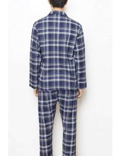Men's opened light flannel pajamas Olimpia 813 2