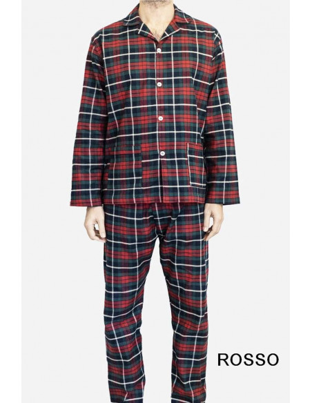 Men's opened light flannel pajamas Olimpia 713 Men's opened light flannel pajamas Olimpia 713