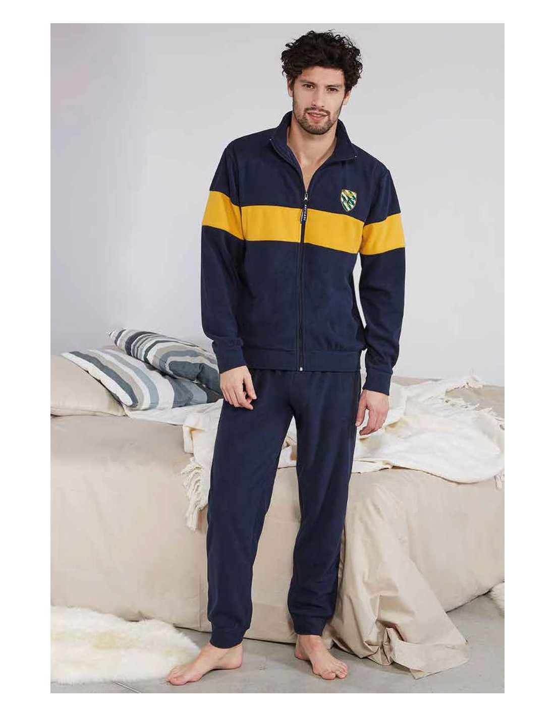 Tuta uomo con zip in PILE Navigare 141380