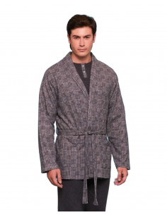 Men's fleece jersey night wear jacket Cippi 4882