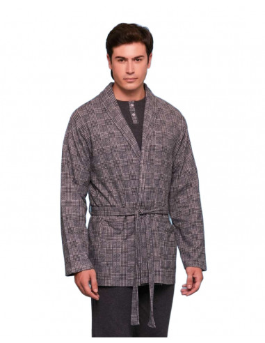 Men's fleece jersey night wear jacket Cippi 4882