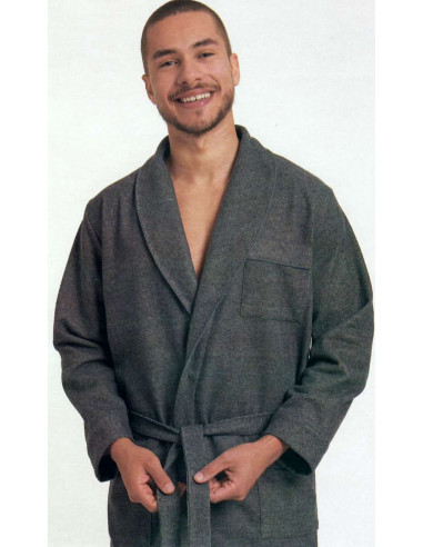 Men's nightwear jacket in warm cotton fleece Antony art. Luciano