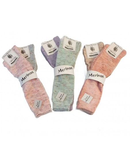 Group of 2 women's long socks in Merinos wool Goffredo Berenzi 1002