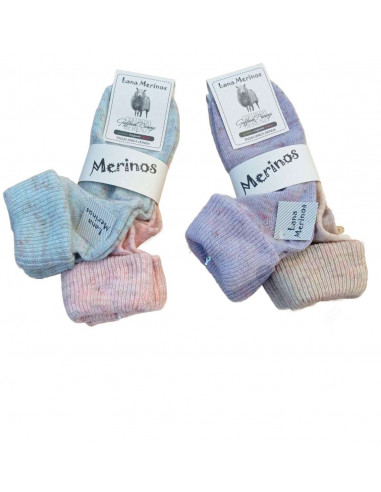 Group of 2 women's short socks in Merinos wool Goffredo Berenzi 1000