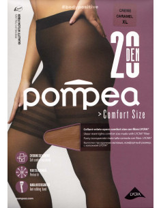 Opaque lycra comfort size tights Pompea CL 20 den