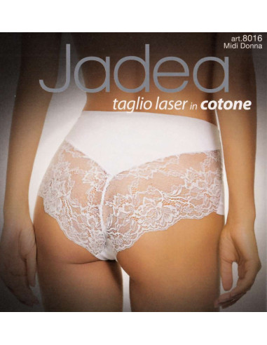 Women's laser cut with lace midi briefs Jadea 8016 Women's laser cut with lace midi briefs Jadea 8016