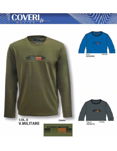 Men's cotton jersey long sleeves shirt Coveri Moving TJ3281