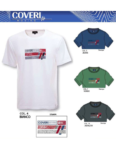 Men's printed cotton jersey t-shirt Coveri Moving TJ3320
