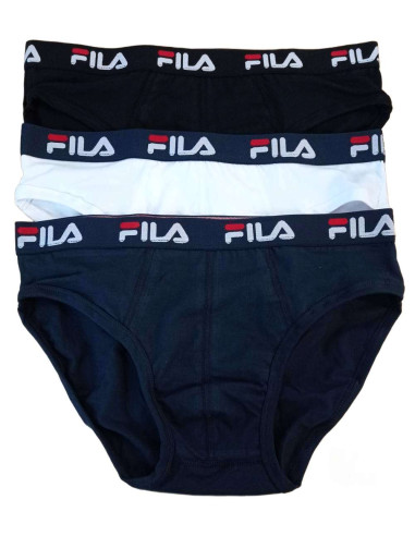 Group of 3 men's stretch cotton briefs Fila FU5233