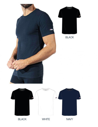 Men's stretch cotton round neck t-shirt Fila FU5231 Men's stretch cotton round neck t-shirt Fila FU5231