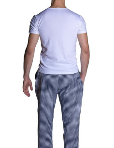 Pantalone pigiama uomo in tessuto camicia Olimpia 506 2