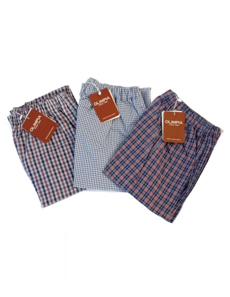 Pantalone pigiama uomo in tessuto camicia Olimpia 506