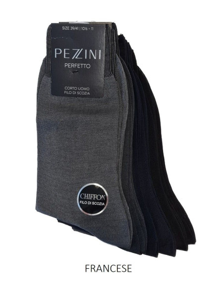 Gruppo 6 calzini corti uomo in filo di Scozia Pezzini UCZ-Perfetto Gruppo 6 calzini corti uomo in filo di Scozia Pezzini UCZ-Perfetto