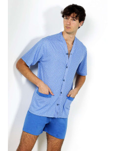 Pigiama uomo corto con giacca in jersey di cotone Stella2G U8851