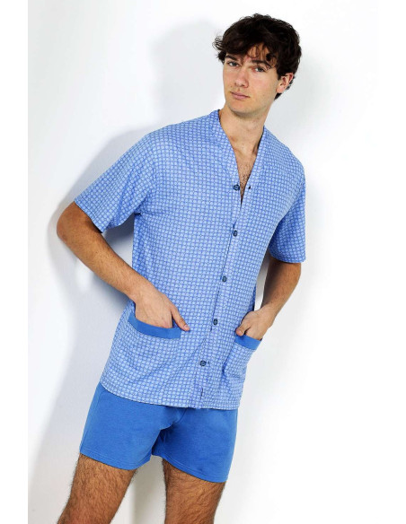 Men's short cotton jersey opened pajamas Stella2G U8851 Men's short cotton jersey opened pajamas Stella2G U8851