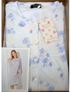 Camicia da notte donna CALIBRATA in jersey di cotone Stella Due Gi D8835 2
