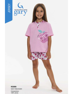 Girl's cotton jersey short pajamas Gary R25058