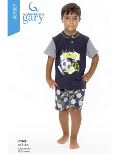 Boy's short cotton jersey pajamas Gary R25085-35085