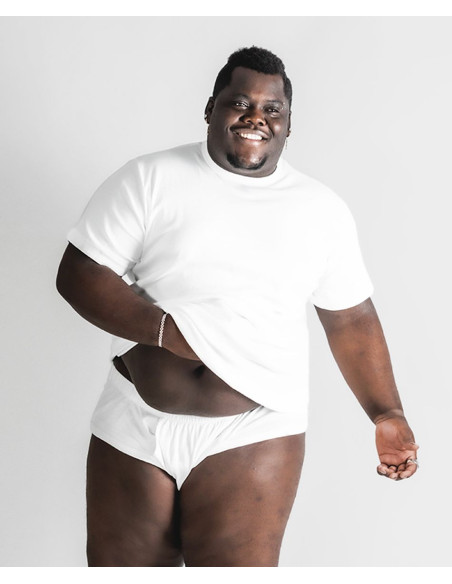 Cotton jersey OVER SIZES briefs Map 5002 White and Black Cotton jersey OVER SIZES briefs Map 5002 White and Black