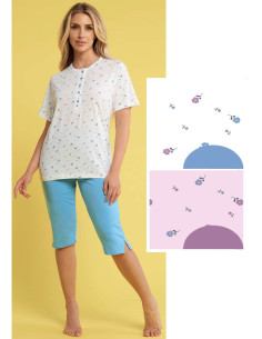 Women's OVERSIZES pajamas with short sleeves Karelpiu' KC4021