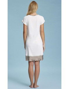 Woman hlaf sleeves viscose and saten nightdress Andra 7400 2