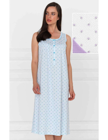 Woman wide shoulder cotton jersey nightdress Linclalor 74689