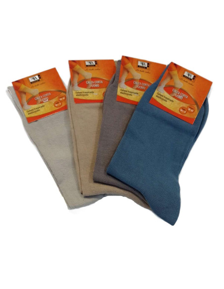 Group of 4 men cotton short socks Effe-A 2107 Group of 4 men cotton short socks Effe-A 2107
