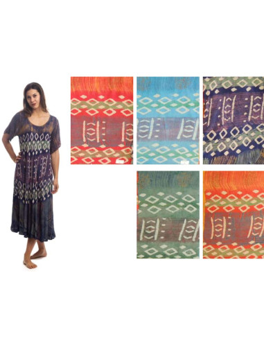 Woman patterned viscose dress Marila SI61333
