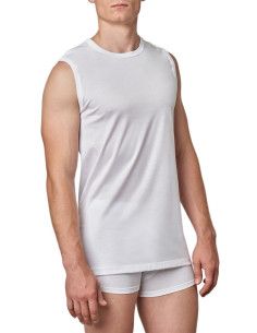 Scotland yarn sleeveless round neck t-shirt Gicipi 261SMT