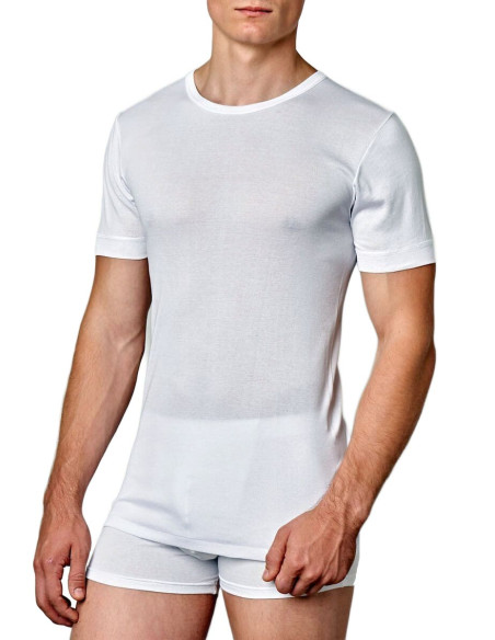 Maglia uomo girocollo in filo di Scozia Gicipi 280 MM Maglia uomo girocollo in filo di Scozia Gicipi 280 MM