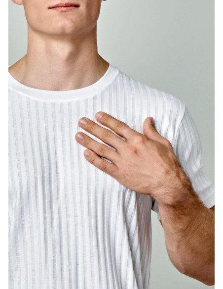 T-shirt uomo girocollo in filo di Scozia scarto ago Gicipi 281MM T-shirt uomo girocollo in filo di Scozia scarto ago Gicipi 281MM