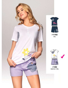Women's short sleeves cotton jersey pajamas Infiore True Love TRL1210