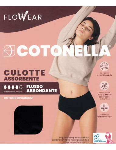 Culotte assorbente LAVABILE in cotone elasticizzato Cotonella ADB63