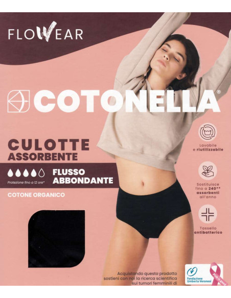Culotte assorbente LAVABILE in cotone elasticizzato Cotonella ADB63