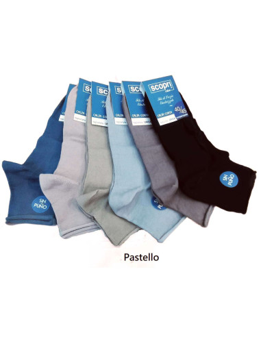 Group 6 SHORT loosened socks for men in stretch fine cotton Scopri Clip