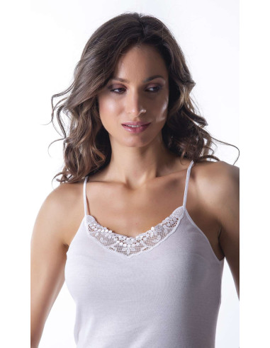 Women thin straps cotton vest Moretta 1408