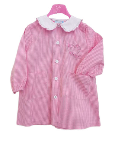 Girl smock for asylum by Andy&Gio' 90223 Squared White/Pink