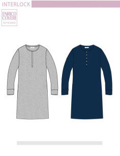 Women's warm cotton jersey nightdress Enrico Coveri EP6143 2